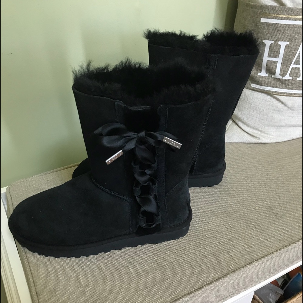 Ugg Boots satin lace suede boots